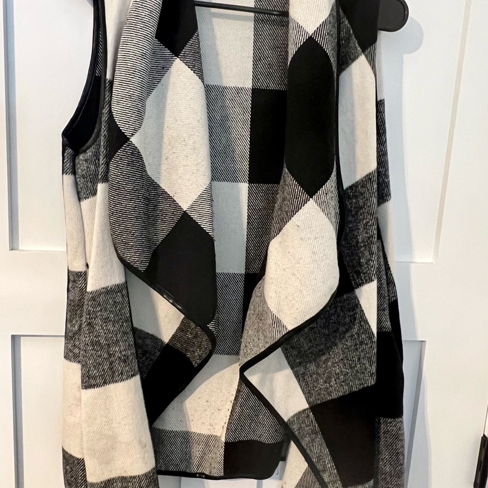 Black and White Checkered Vest